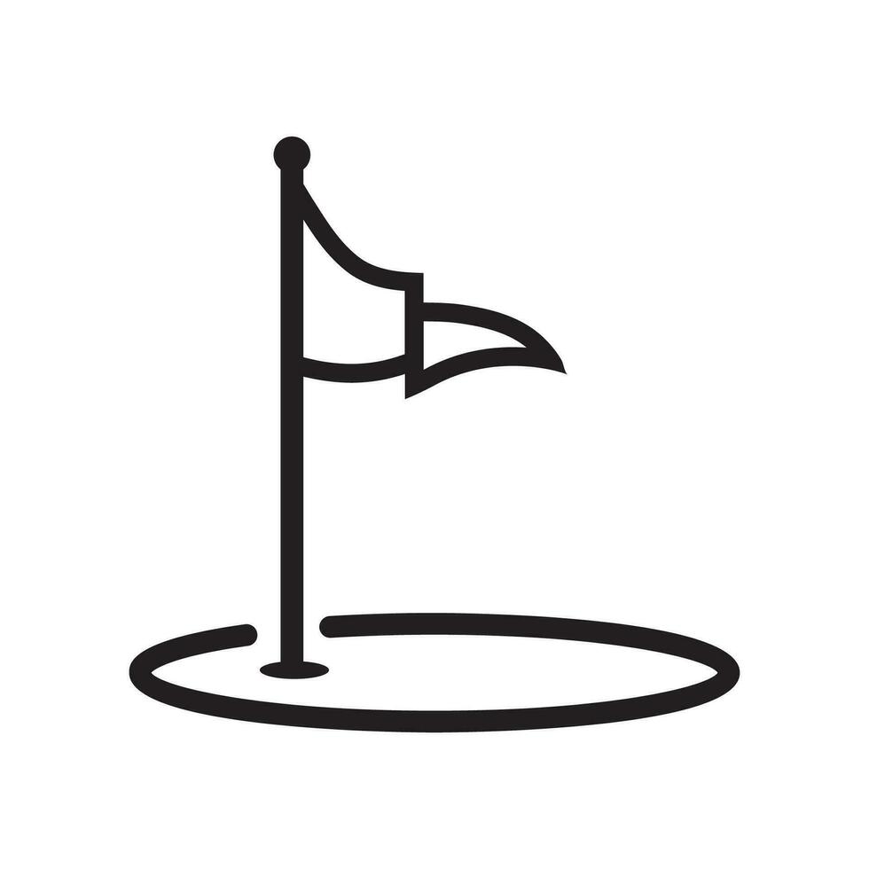 Golf Flagge Symbol Vektor Design Illustration