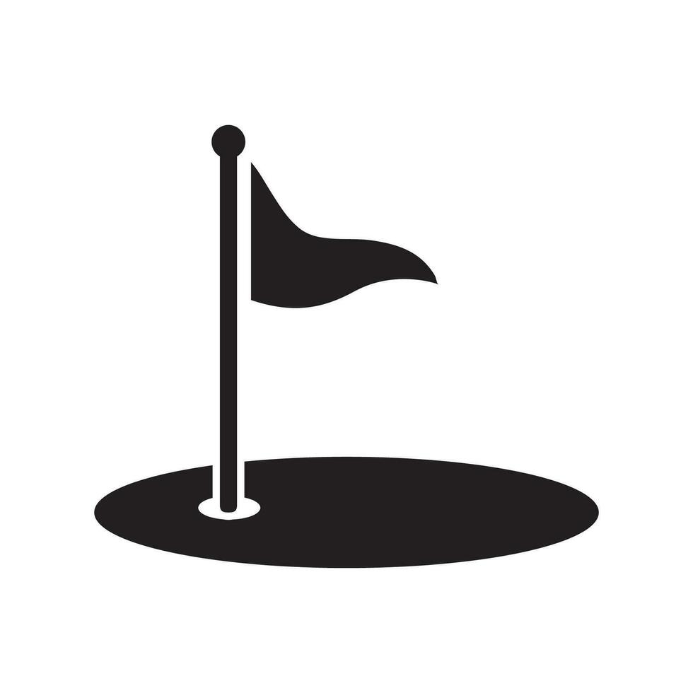 Golf Flagge Symbol Vektor Design Illustration