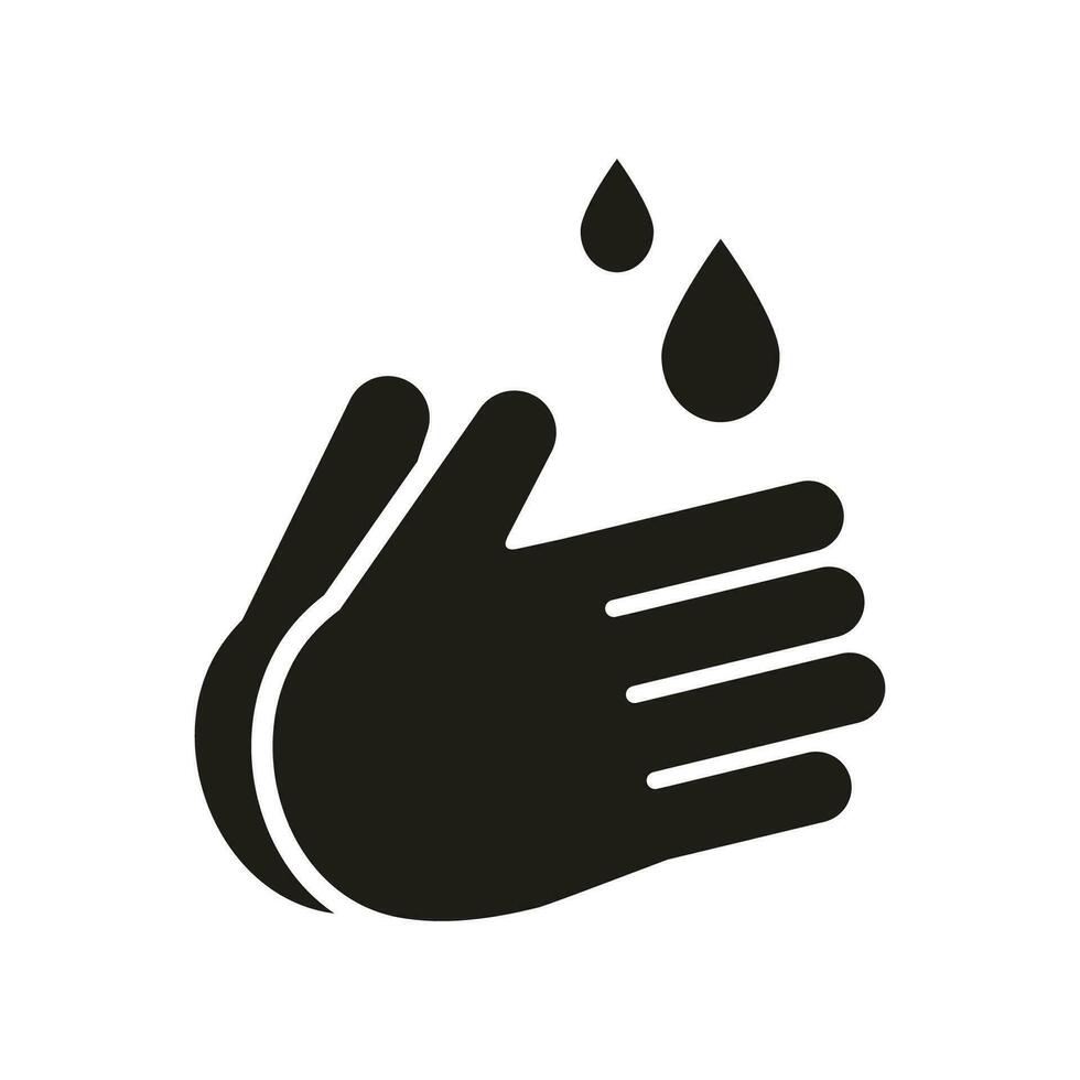 Hand Waschen und Hand Desinfektionsmittel Symbol Grafik Vektor Design Illustration