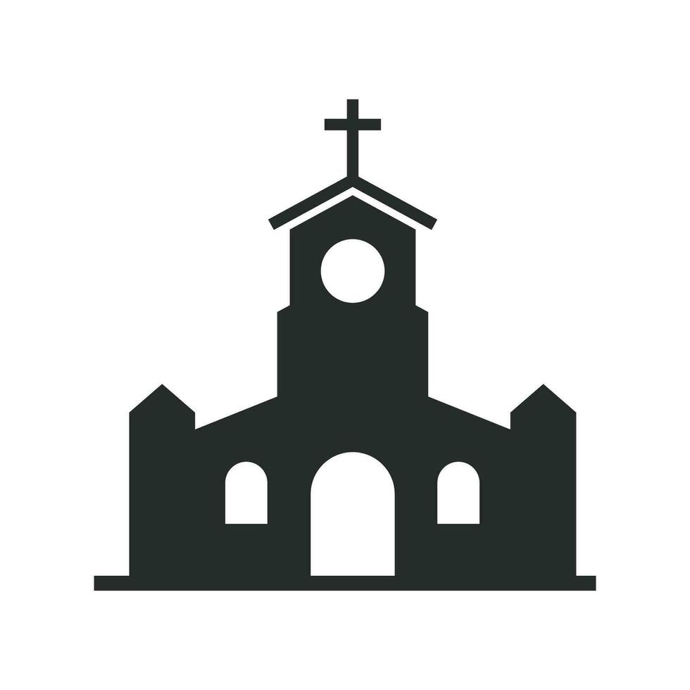 kyrka ikon grafisk vektor design illustration