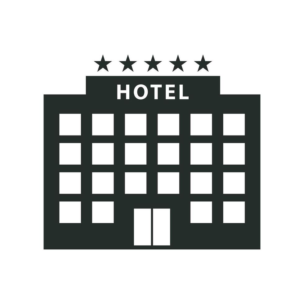 hotell ikon grafisk vektor design illustration