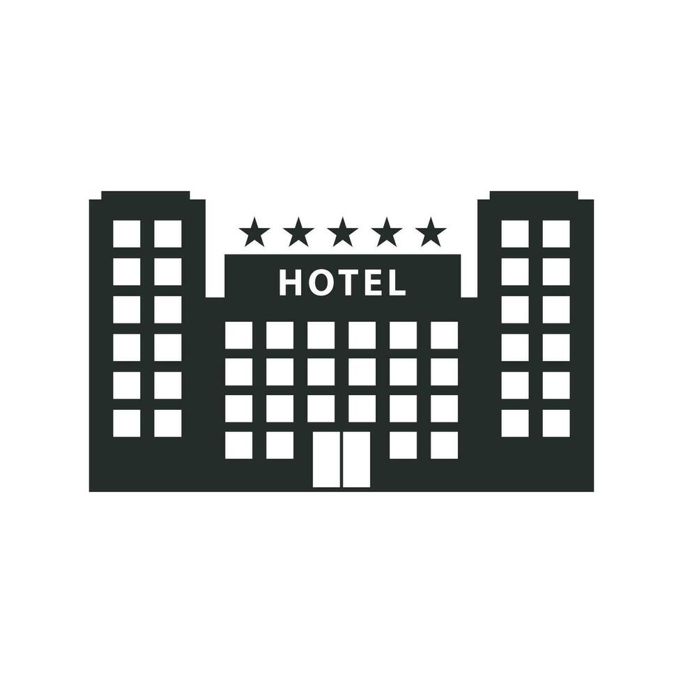 hotell ikon grafisk vektor design illustration