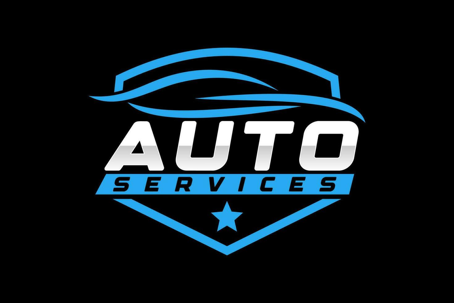 Auto Stil Auto Logo Design mit Konzept Sport Fahrzeug Symbol Silhouette vektor