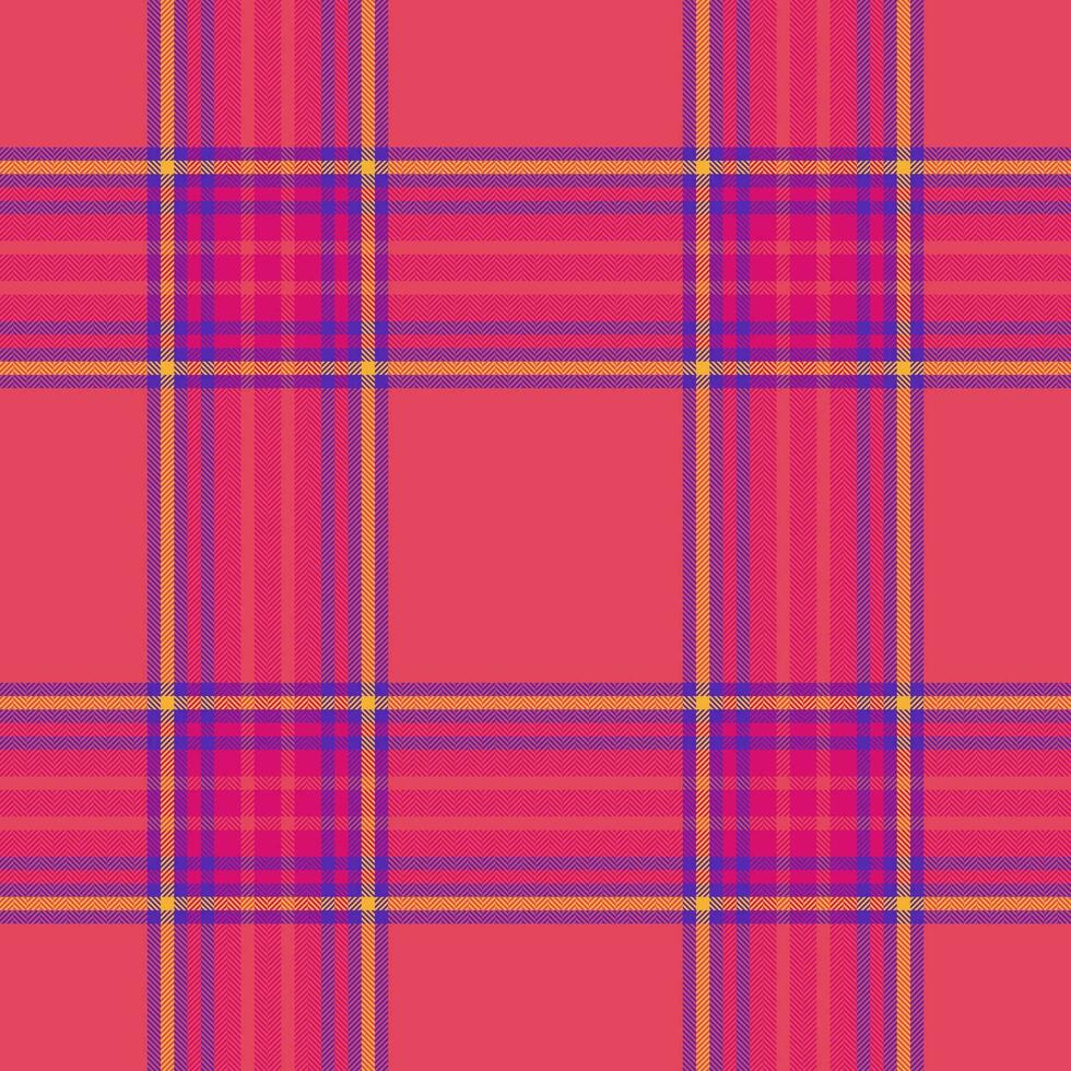 Plaid prüfen Textur von nahtlos Tartan Hintergrund mit ein Muster Stoff Vektor Textil.