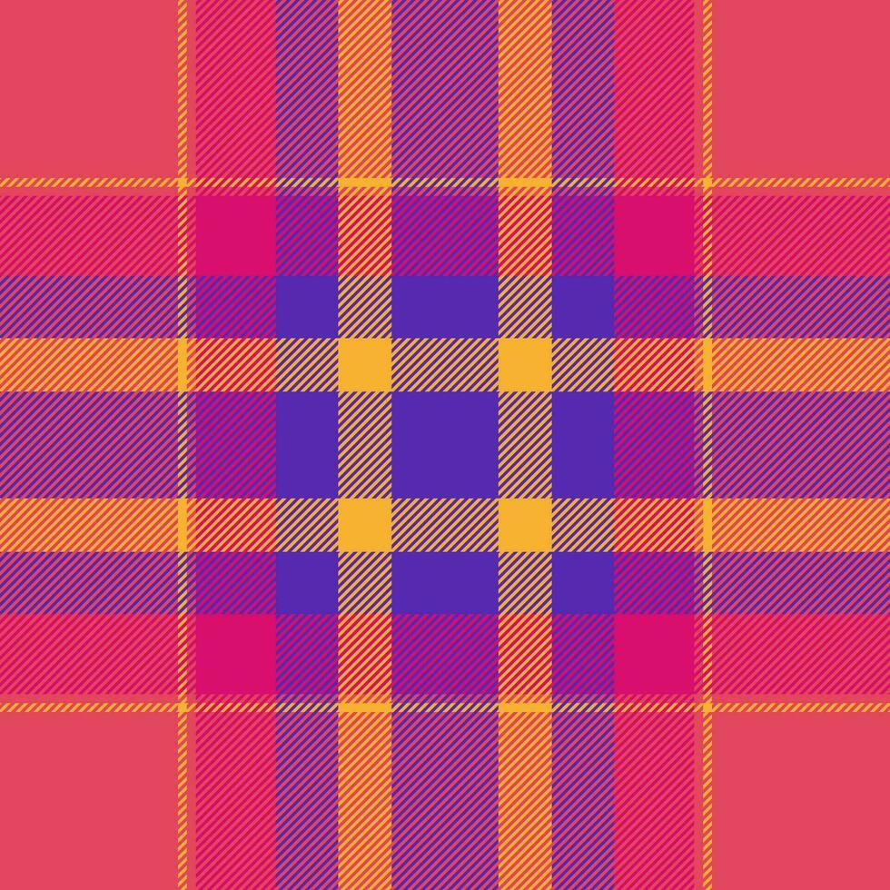 Stoff Textil- Tartan von prüfen Hintergrund nahtlos mit ein Vektor Muster Plaid Textur.