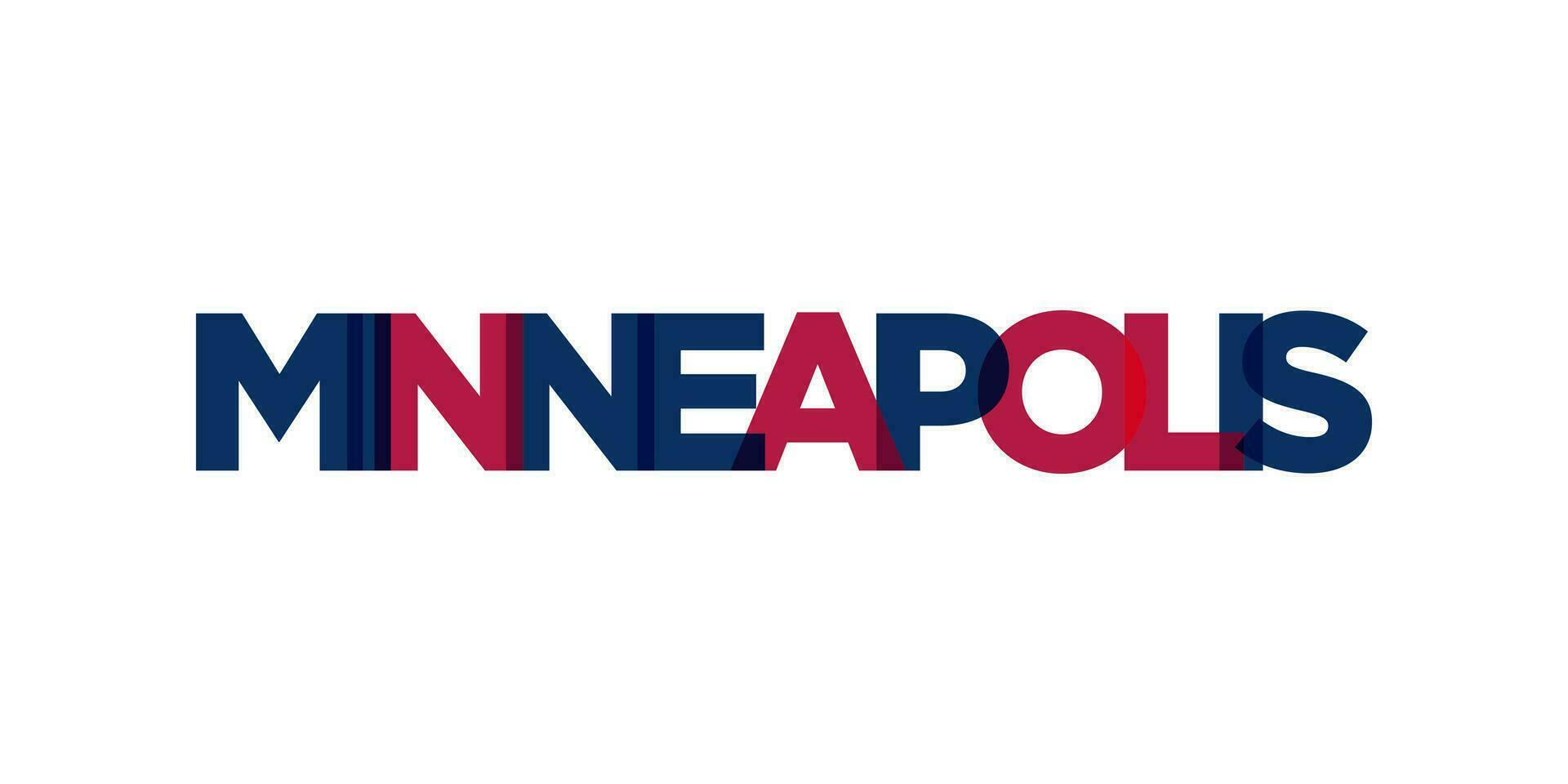 minneapolis, minnesota, USA typografi slogan design. Amerika logotyp med grafisk stad text för skriva ut och webb. vektor
