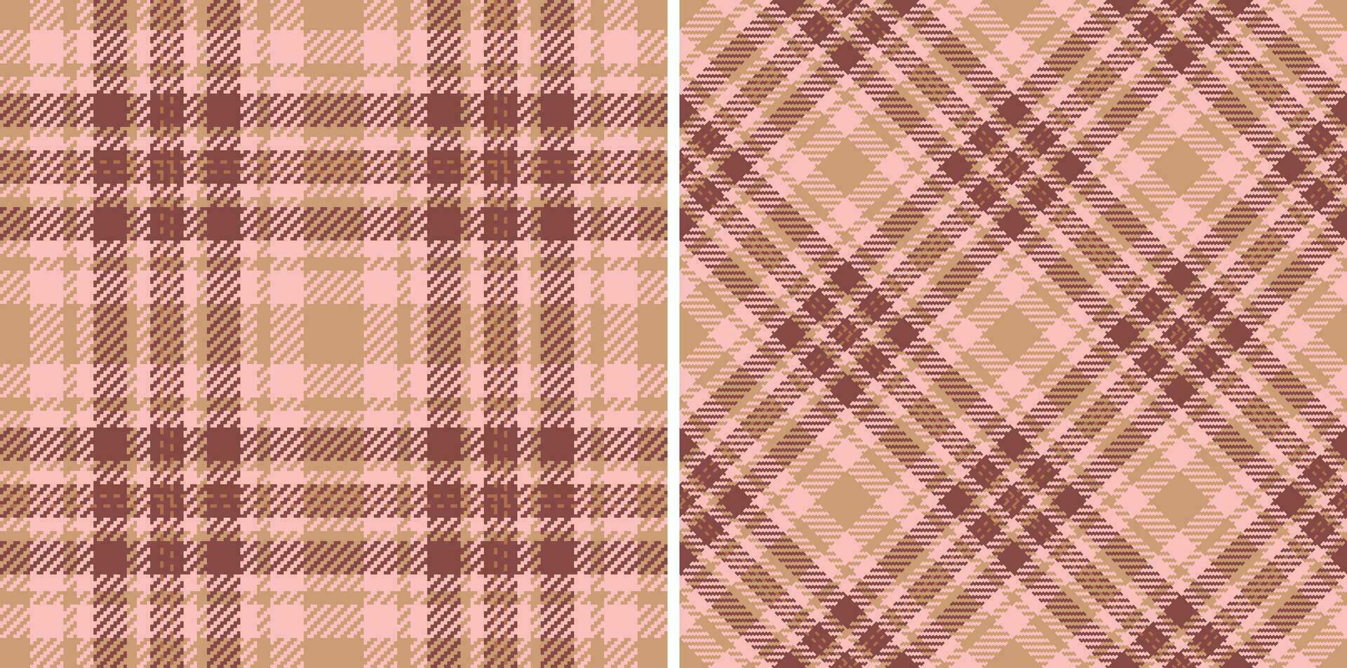 Hintergrund Textil- Stoff von Vektor prüfen Textur mit ein Tartan Muster nahtlos Plaid.