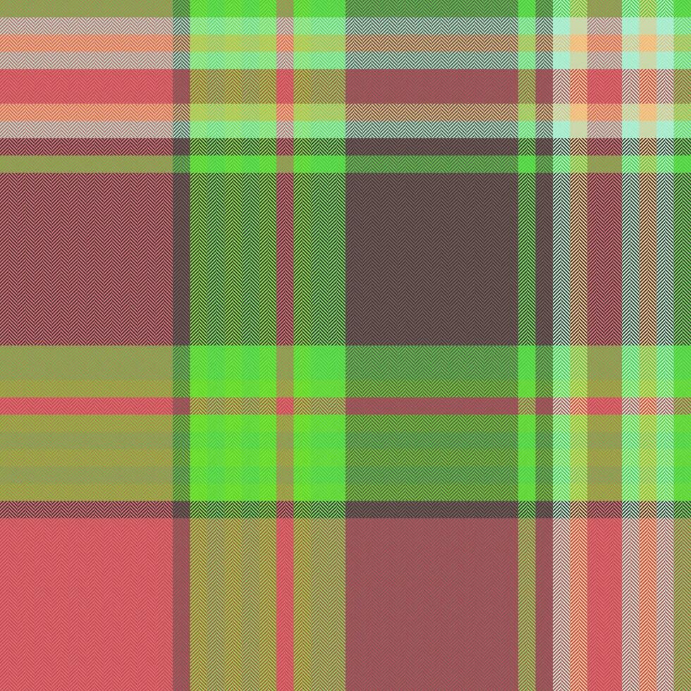 Vektor Tartan Muster von Textil- nahtlos Plaid mit ein Textur Hintergrund Stoff überprüfen.