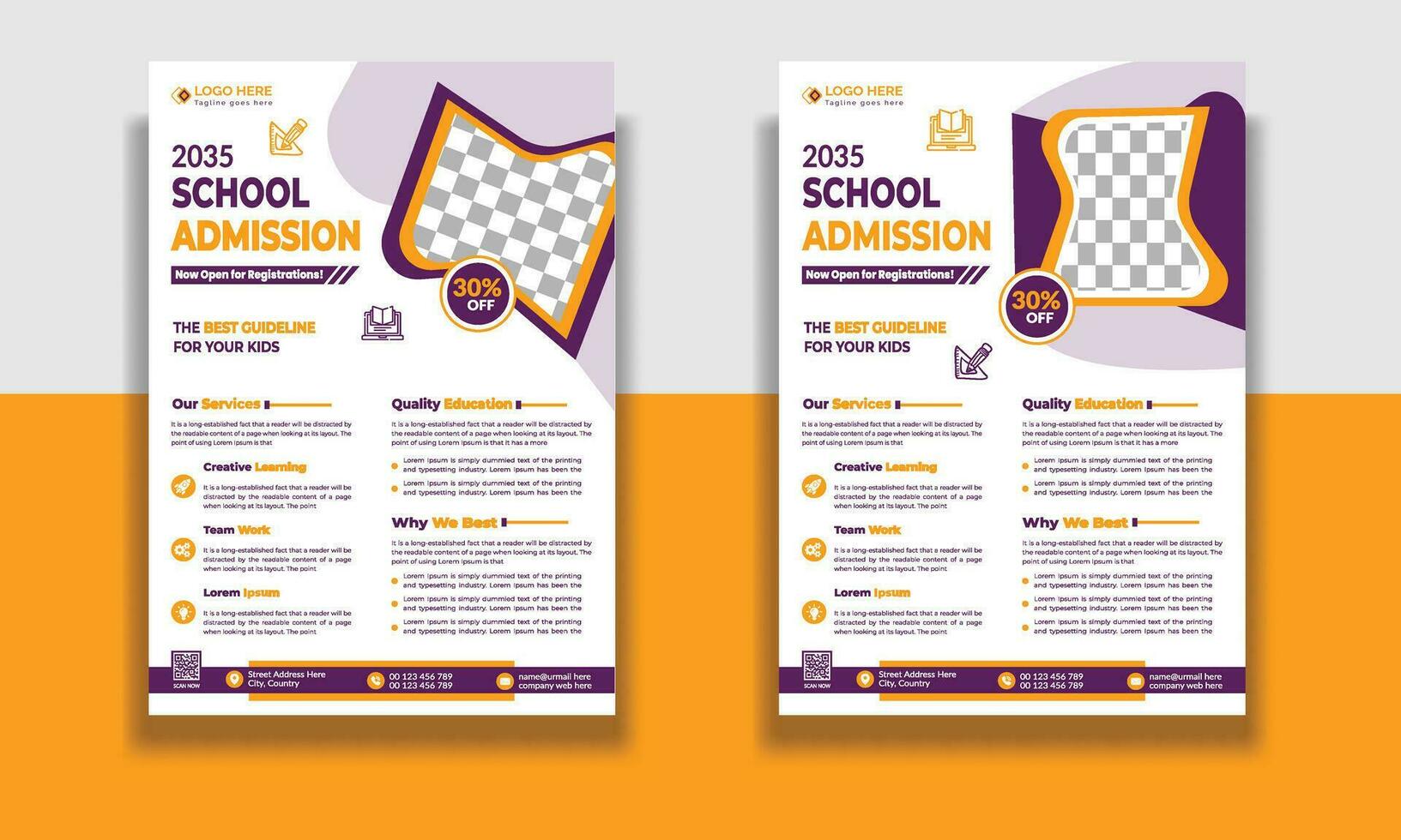 Kinder Bildung Flyer Vorlage, Eintritt Flyer Vorlage, Broschüre Layout Schule Eintritt öffnen Flyer Design Vorlage Vektor Bildung Poster, Kinder zurück zu Schule Bildung Flyer.