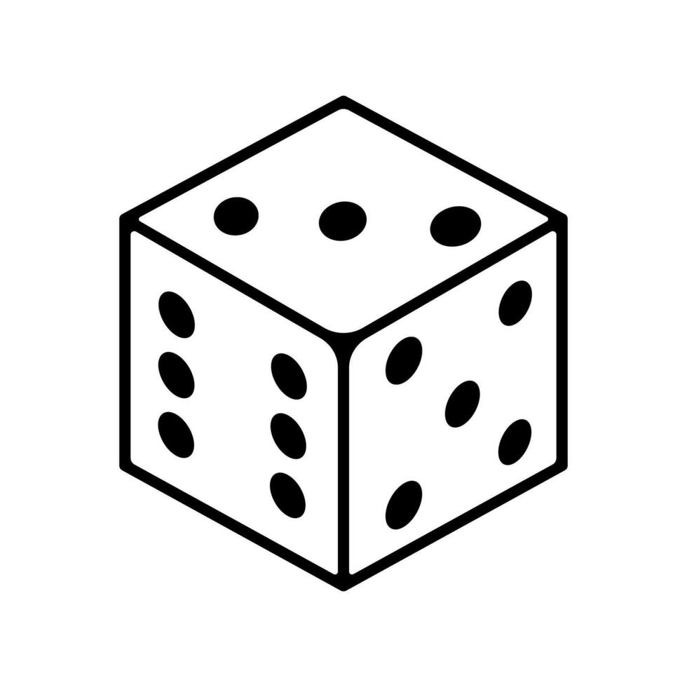 spel tärningar isometrisk ikon isolerat vektor illustration