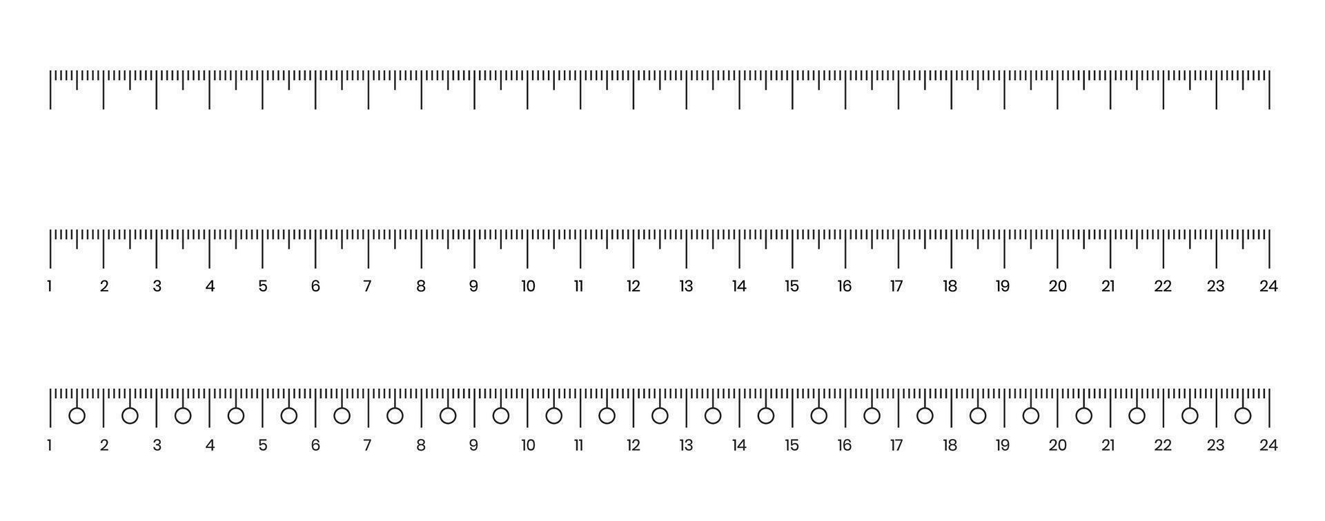messen Zentimeter und Millimeter Rahmen mit Zahlen zum Herrscher. vektor