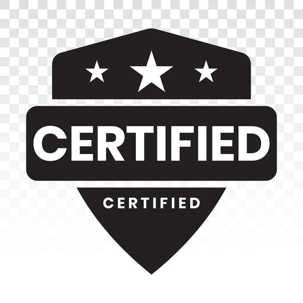 zertifiziert Siegel oder Briefmarke eben Symbole zum Apps oder Webseite vektor
