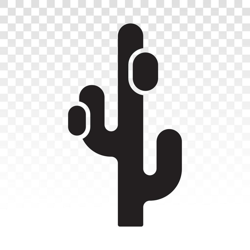 Kaktus Pflanzen oder Saguaro Kaktus eben Symbole zum Apps und Webseite vektor