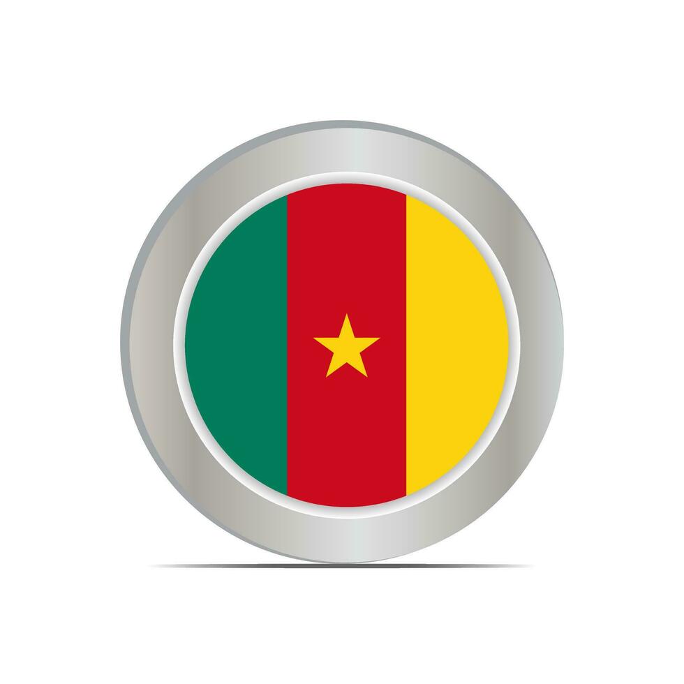 de nationell flagga av de republik av cameroon är isolerat i officiell färger. vektor