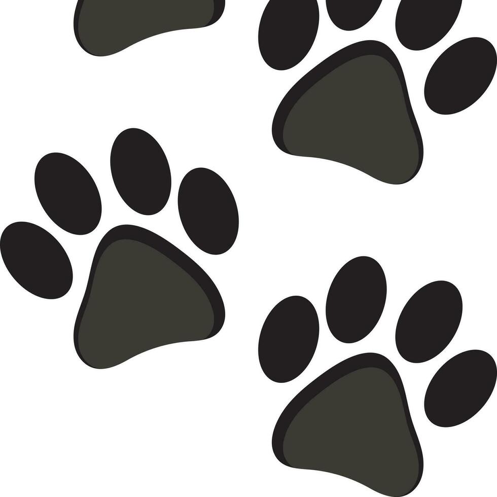katt eller hund Tass skriva ut ikon vektor