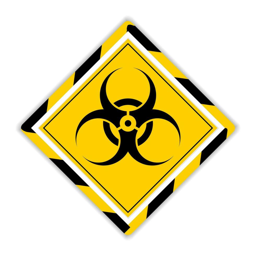 biohazard eller biologisk fara varning tecken eller symbol platt vektor ikon för appar och webbplatser