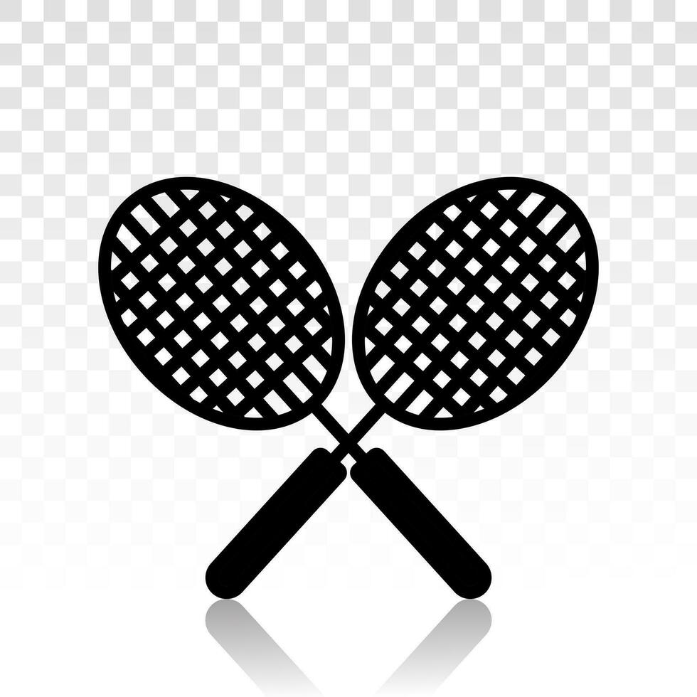 Badminton Schläger Vektor eben Symbole zum Sport Apps und Websites
