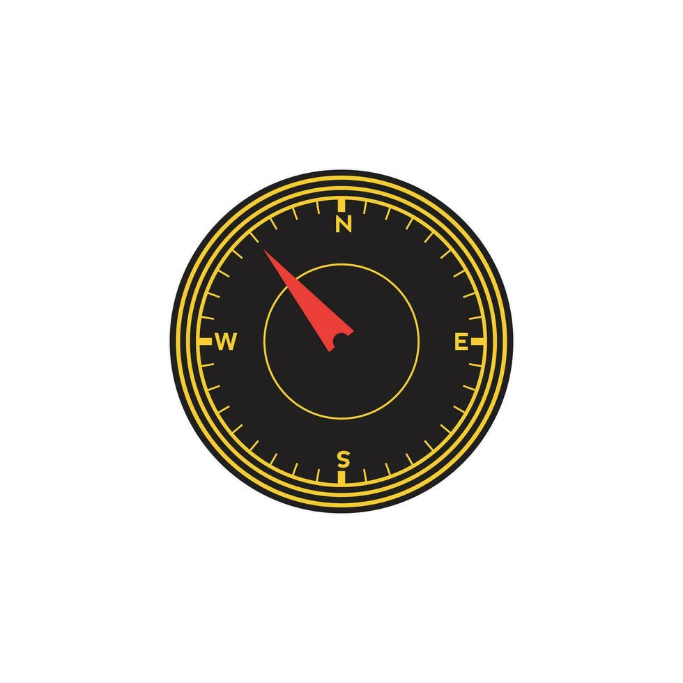 kompass logotyp design. pekare norr, söder, öster, väster, kompass symbol. riktning tecken. vektor element illustration.