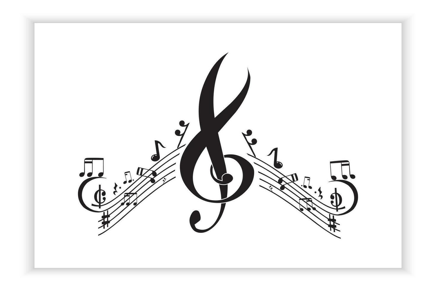 Musik- Rahmen oder Musik- Hinweis Zeichen oder Symbol. Musical Rahmen Symbole Element Vektor zum Banner Material, Hintergrund.