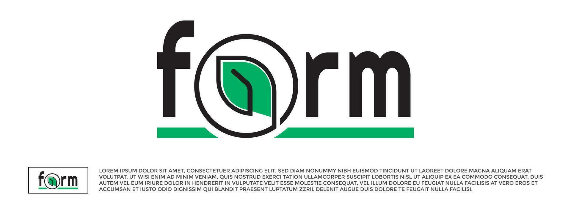 einfach modern Bauernhof Logo Design vektor