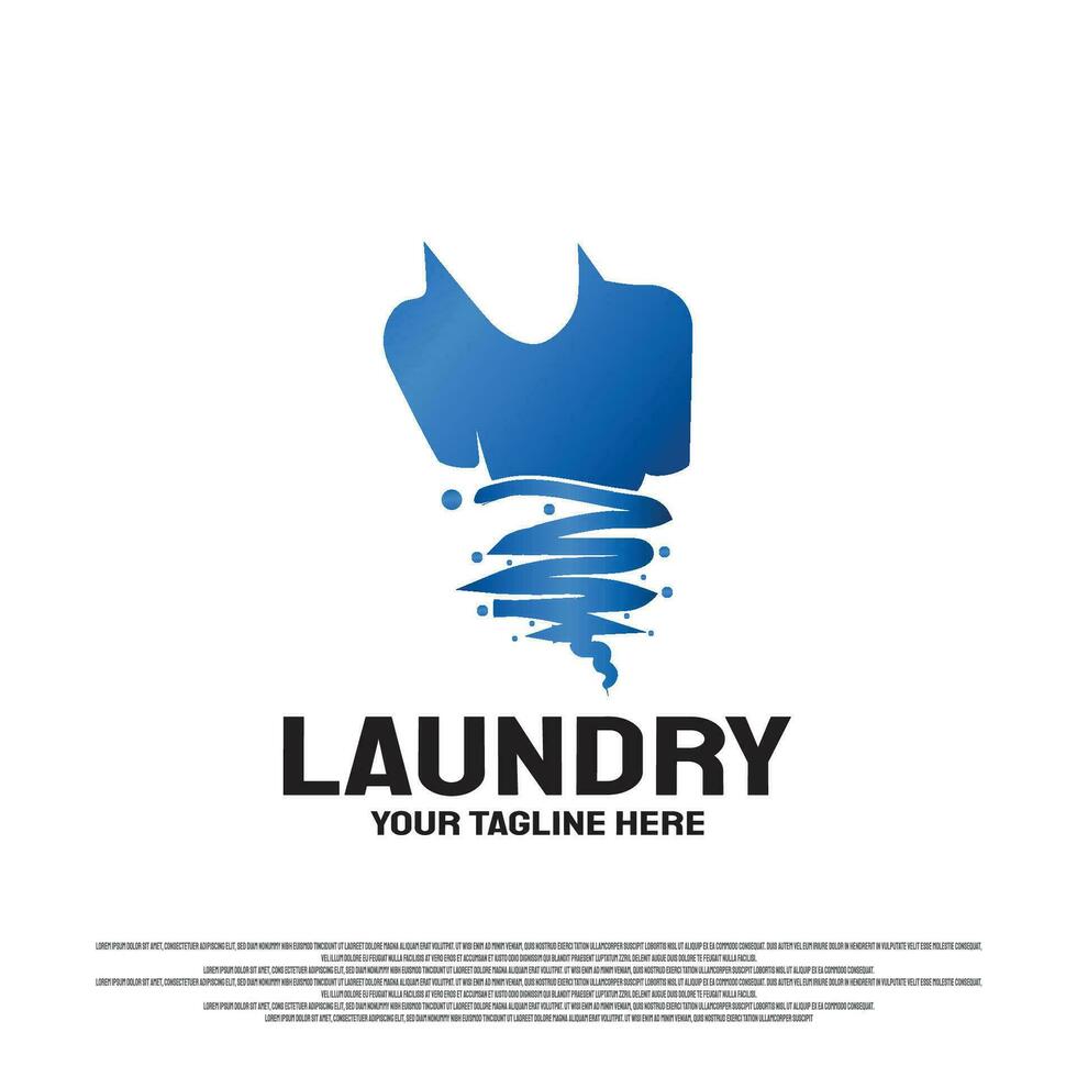 tvätt logotyp design med snabb kläder tvätta begrepp. illustration element vektor