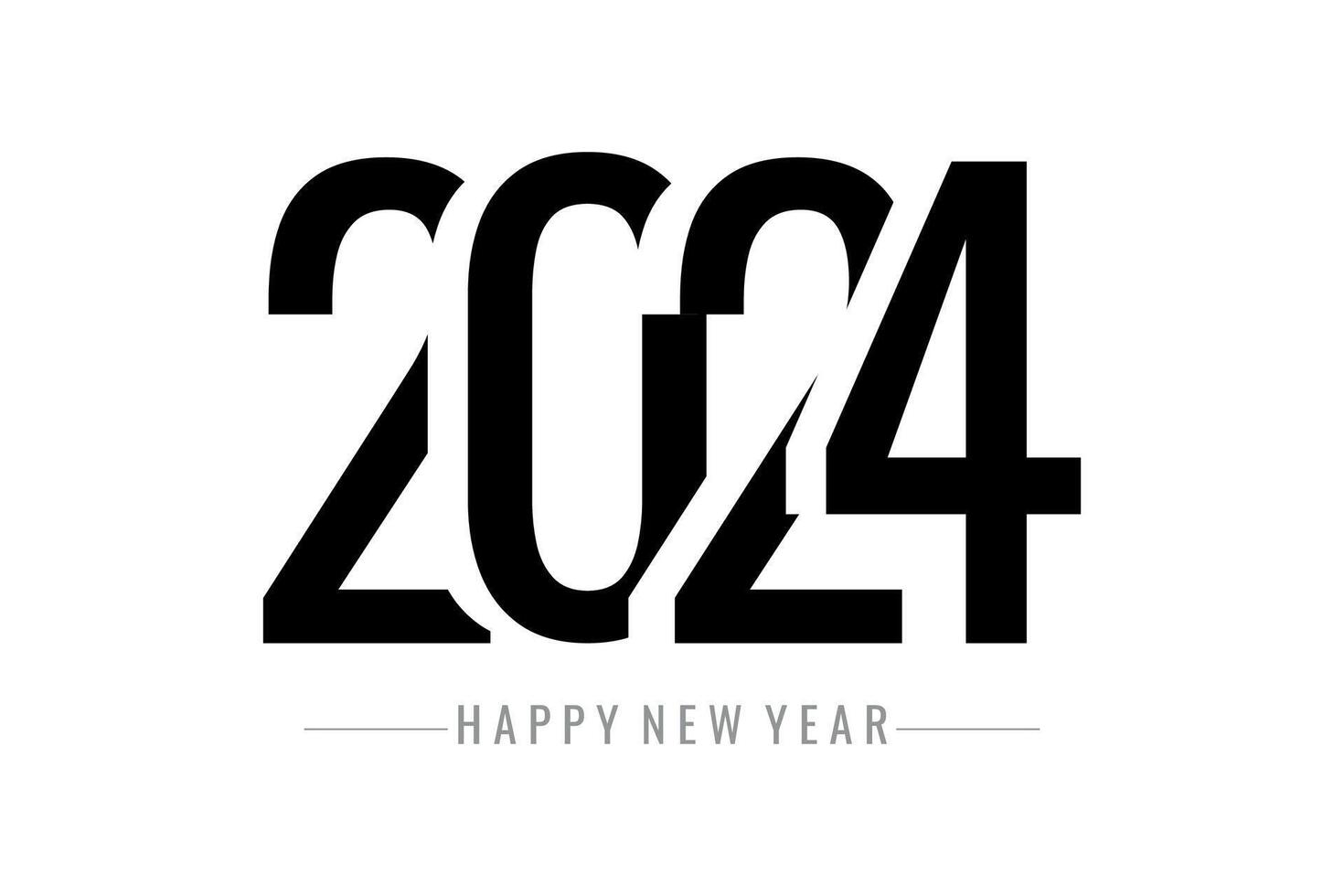 Vektor glücklich Neu Jahr 2024 Feier Banner Vektor Illustration