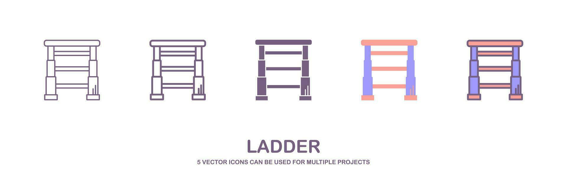 Leiter Symbol Vektor Design Element Logo Vorlage. hängend Leiter Symbol im anders Stil Vektor Illustration. hängend Leiter Vektor Symbole isoliert auf Weiß Hintergrund.