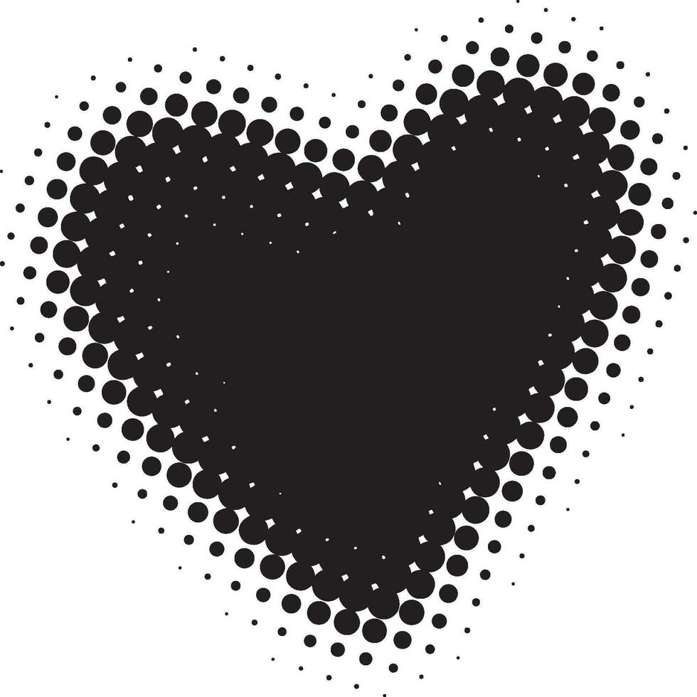 abstrakt halvton hjärta vektor ikon