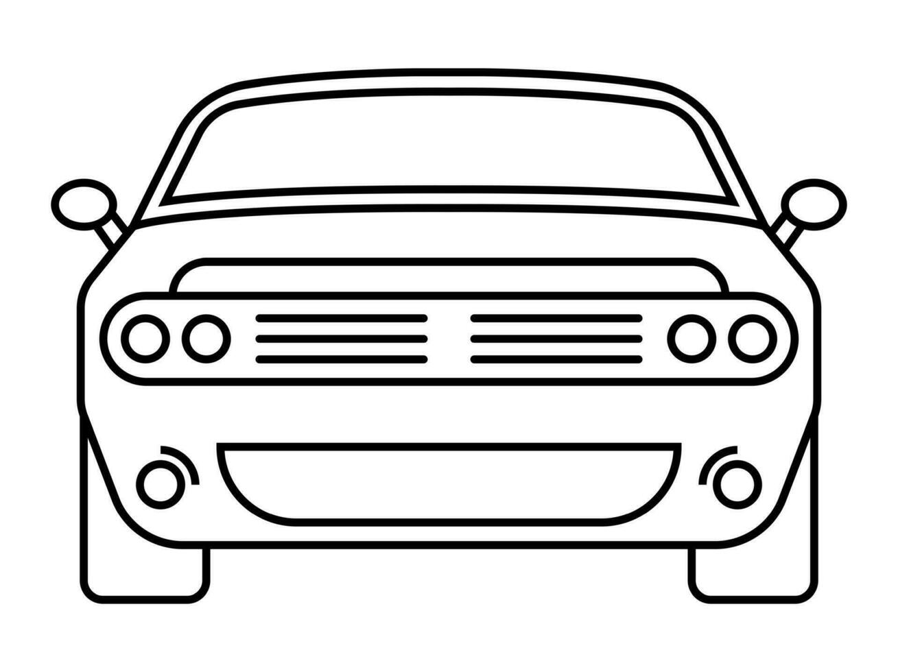 Auto oder Automobil Linie Kunst Symbol zum Apps oder Webseite vektor