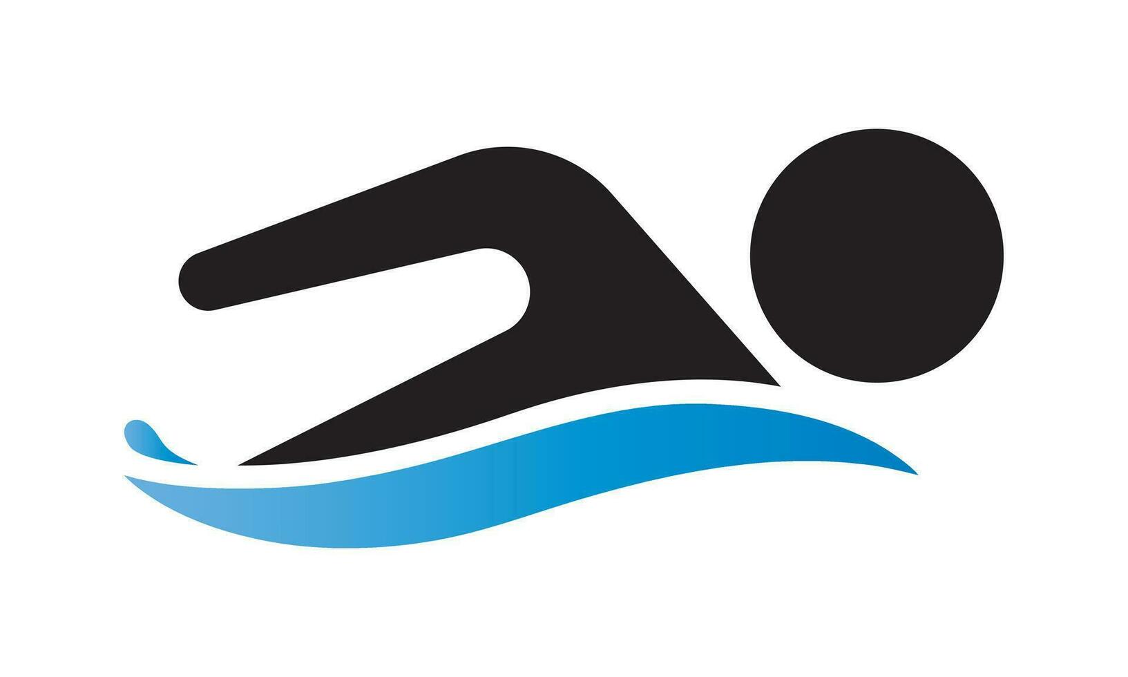 schwimmen Logo zum Anwendung oder Webseite. Schwimmen Meisterschaft Symbol. vektor