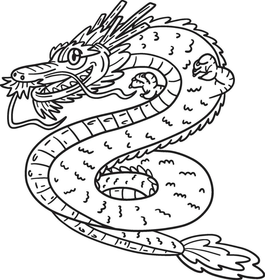 år av de drake orientalisk drake isolerat vektor
