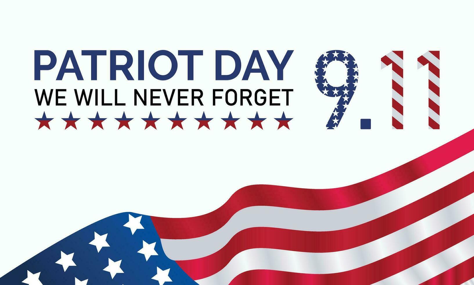 Patriot Tag September Vektor image.usa noch nie vergessen 9.11 Vektor Poster.