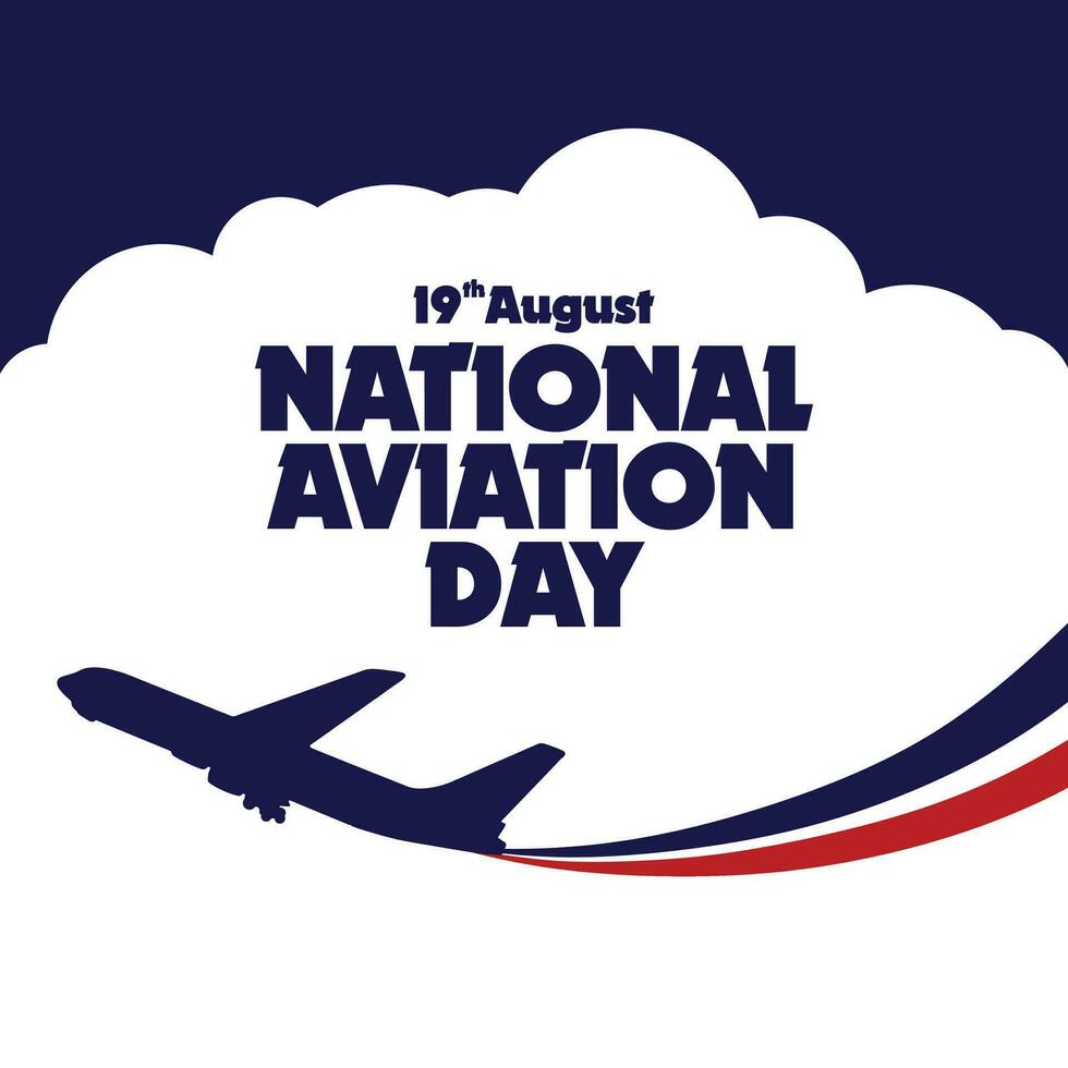 glücklich National Luftfahrt Tag vektor