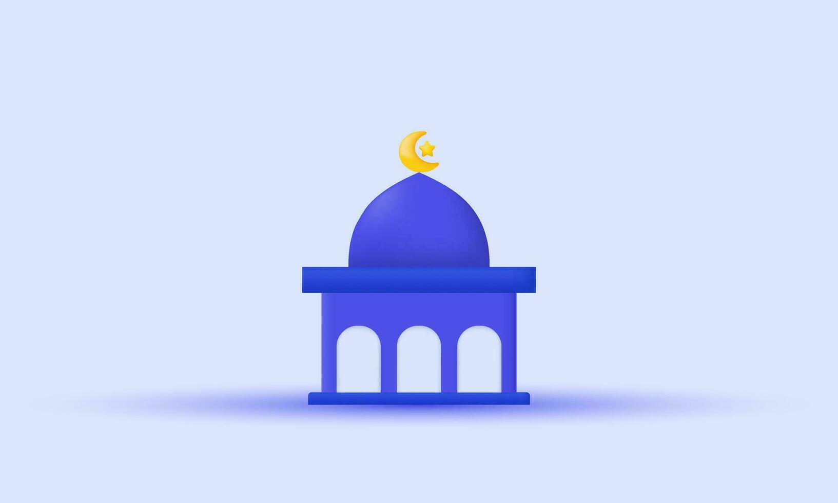 einzigartig kreativ Moschee Vektor Symbol 3d Symbole isoliert auf Hintergrund