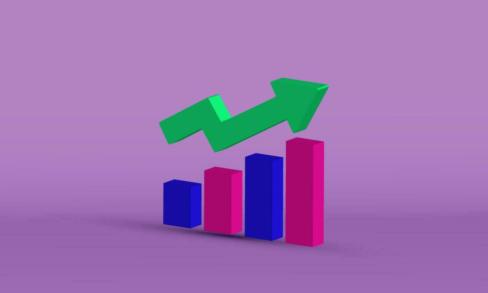 vektor unik 3d stil företag tillväxt Diagram trendig symboler isolerat på bakgrund