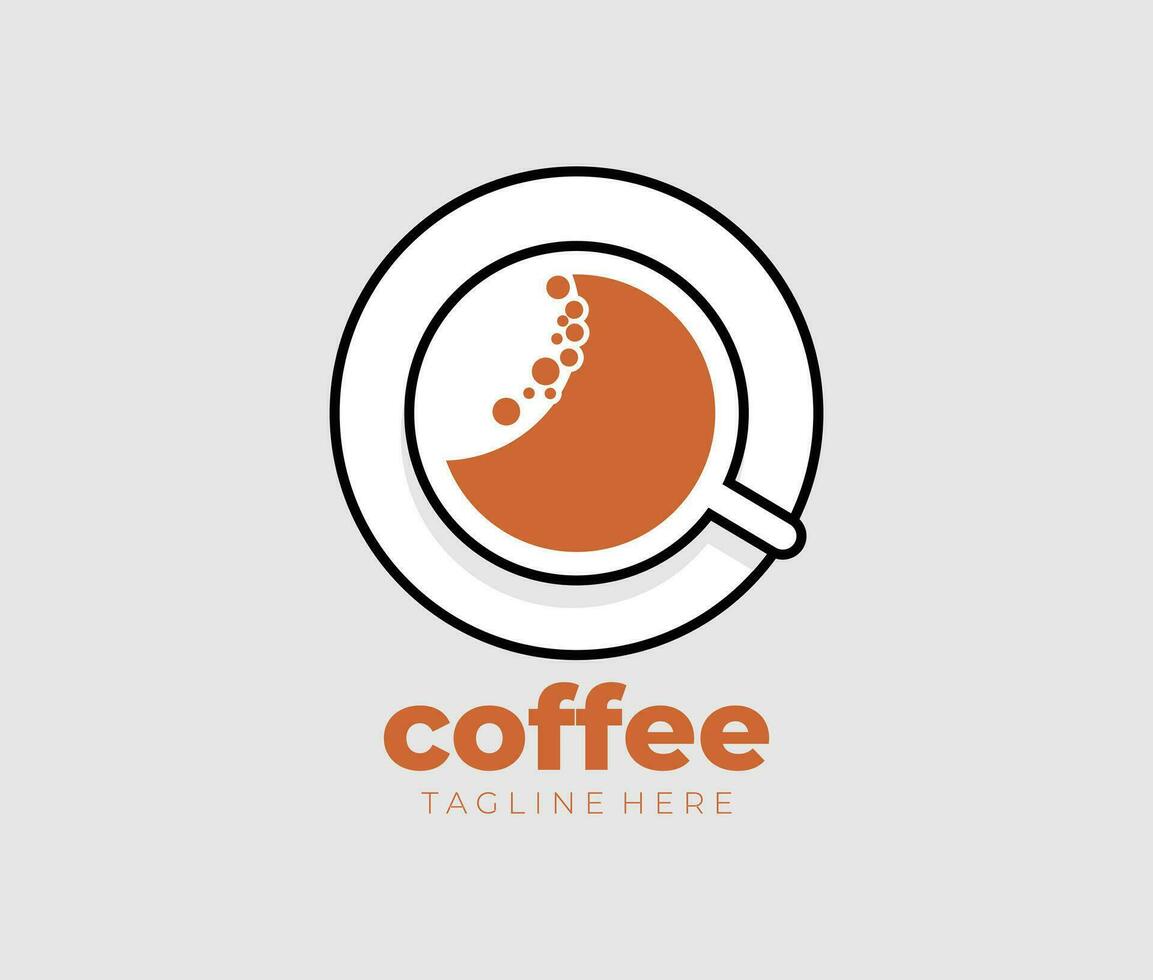 vektor kaffe och dryck tid illustration logotyp