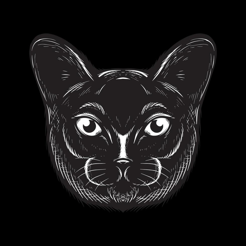 svart katt vektor konst