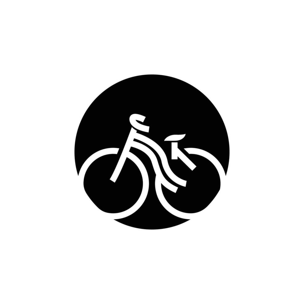 Fahrrad Logo, einfach minimalistisch Design, Sport Transport Vektor, Illustration Silhouette Vorlage vektor