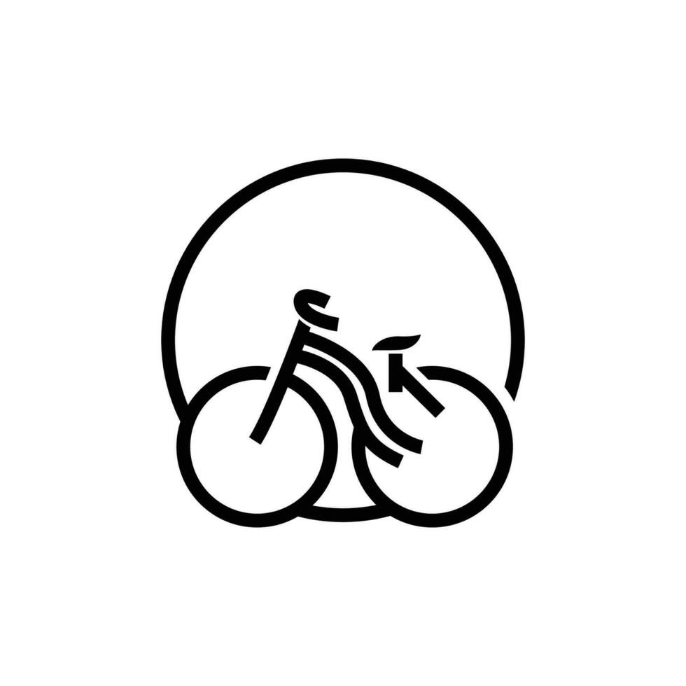 Fahrrad Logo, einfach minimalistisch Design, Sport Transport Vektor, Illustration Silhouette Vorlage vektor