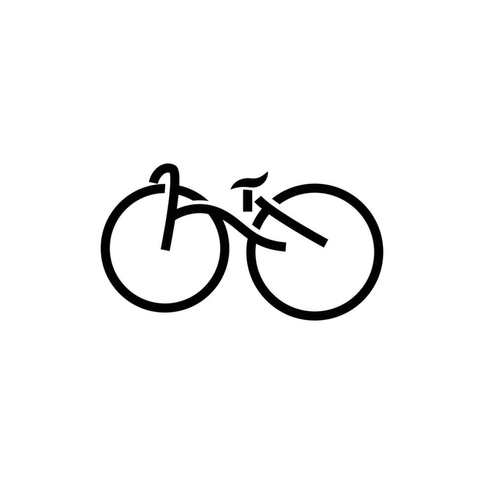 Fahrrad Logo, einfach minimalistisch Design, Sport Transport Vektor, Illustration Silhouette Vorlage vektor