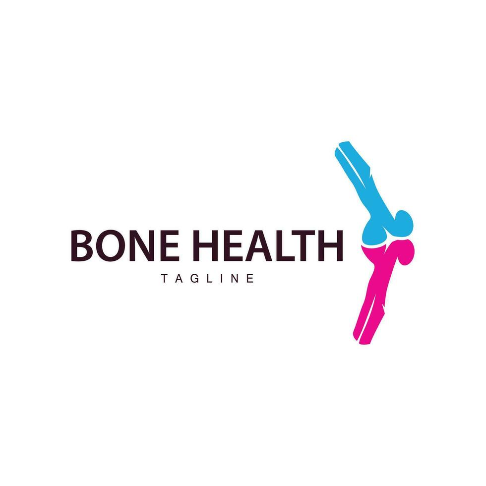 Knochen Logo, Knochen Pflege Gesundheit Design, einfach Symbol Vorlage Illustration vektor