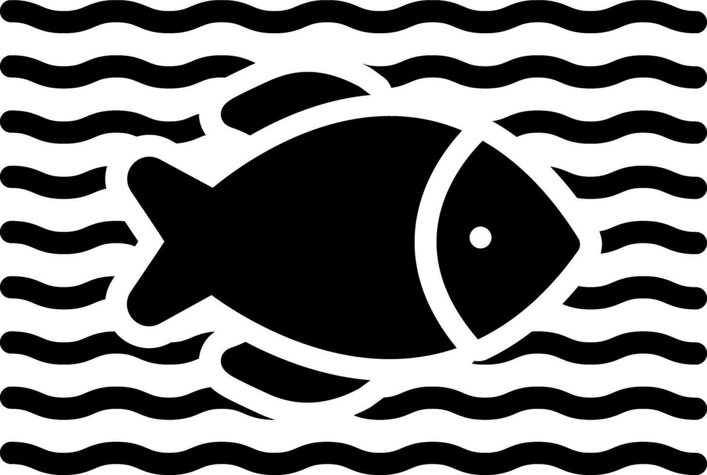 fast ikon för fisk vektor