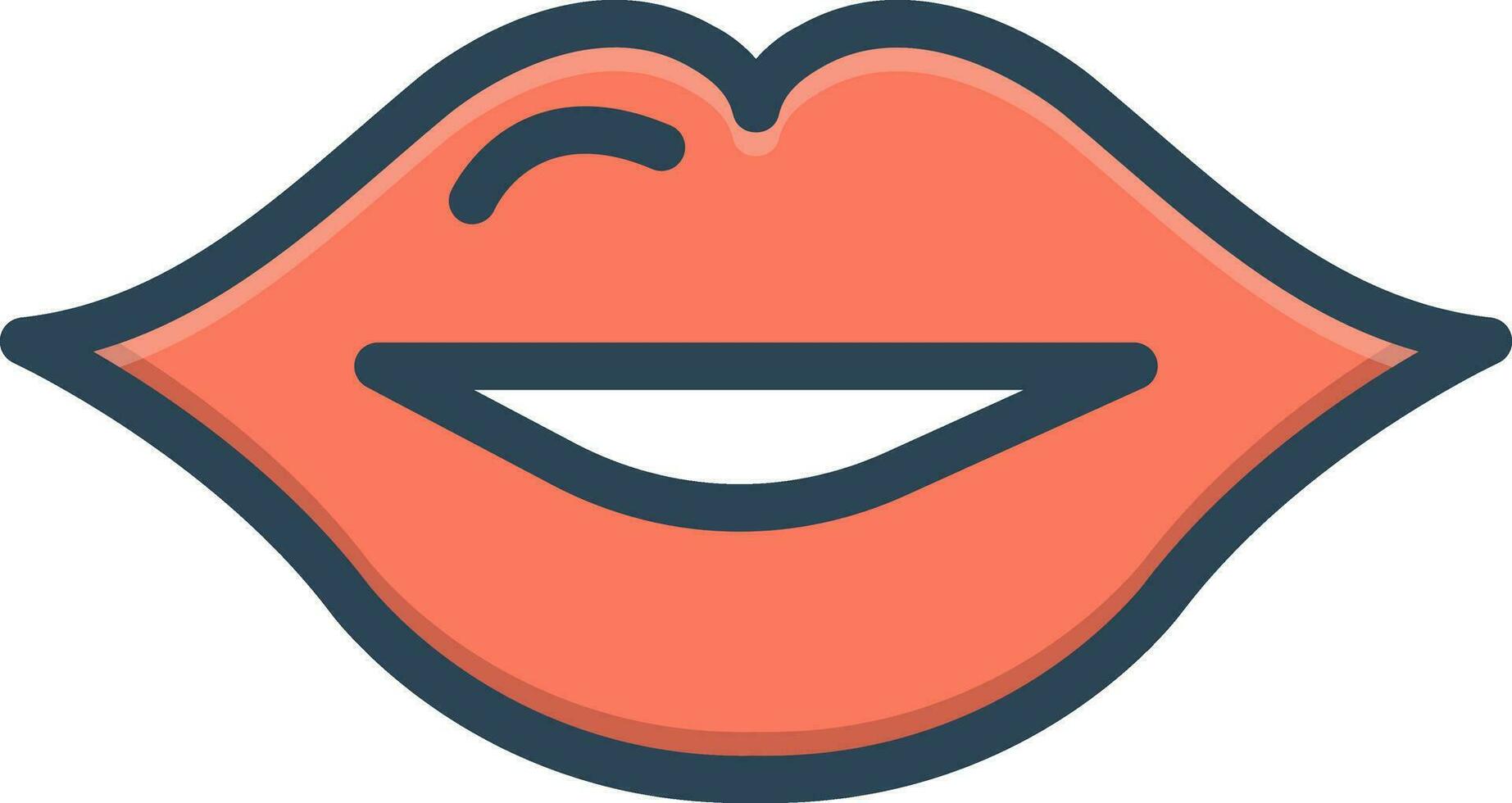 Farbe Symbol zum Lippe vektor