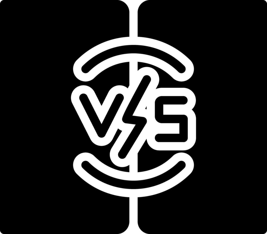 solide Symbol zum vs. vektor