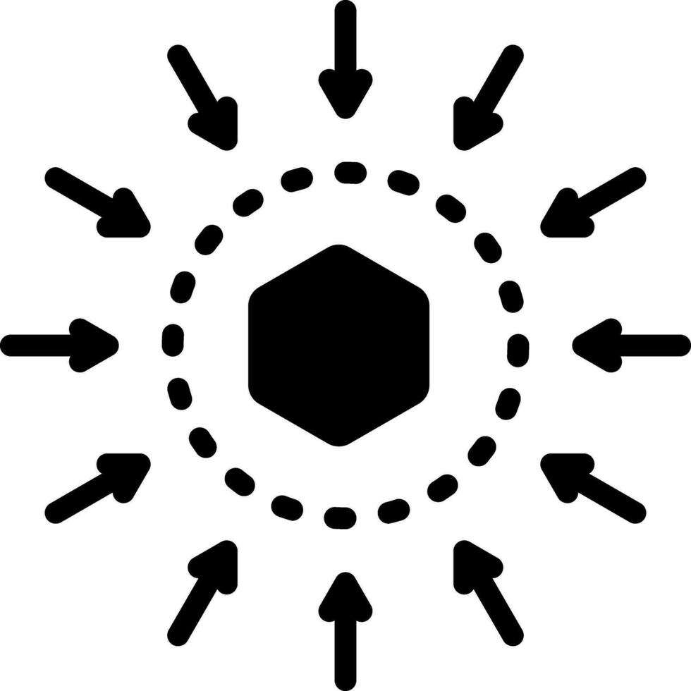 solide Symbol zum Mitte vektor