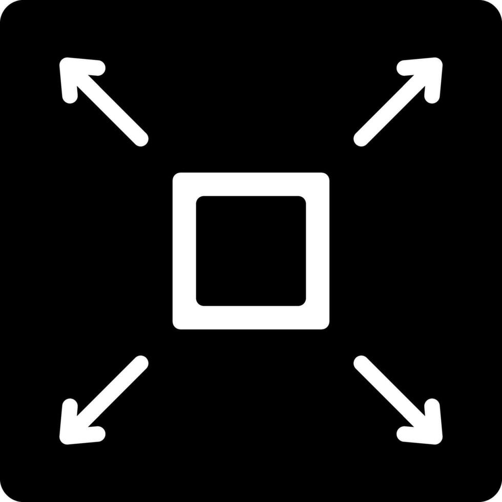 fast ikon för fyrkant vektor