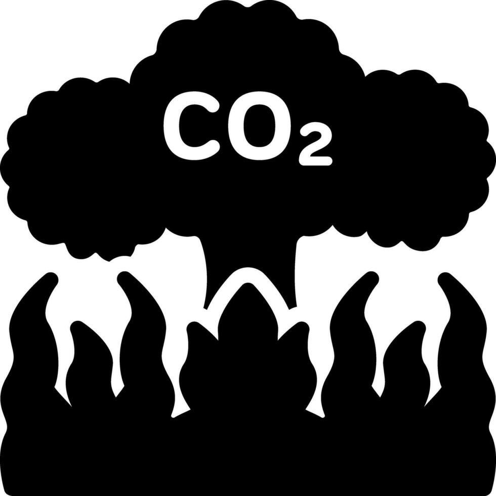 fast ikon för utsläpp vektor