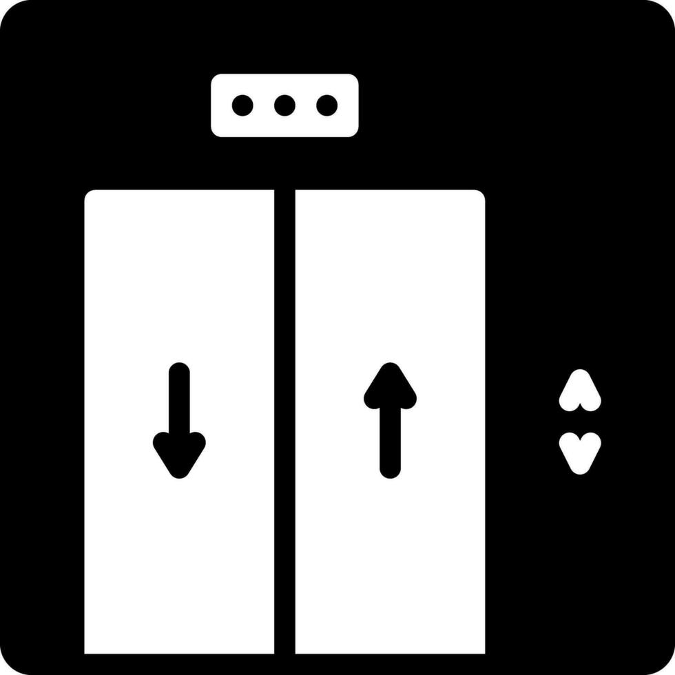 solide Symbol zum Aufzug vektor