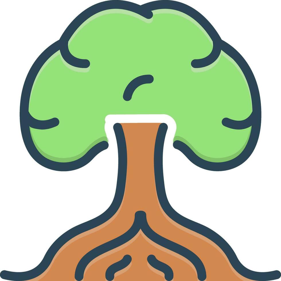 Färg ikon för träd vektor
