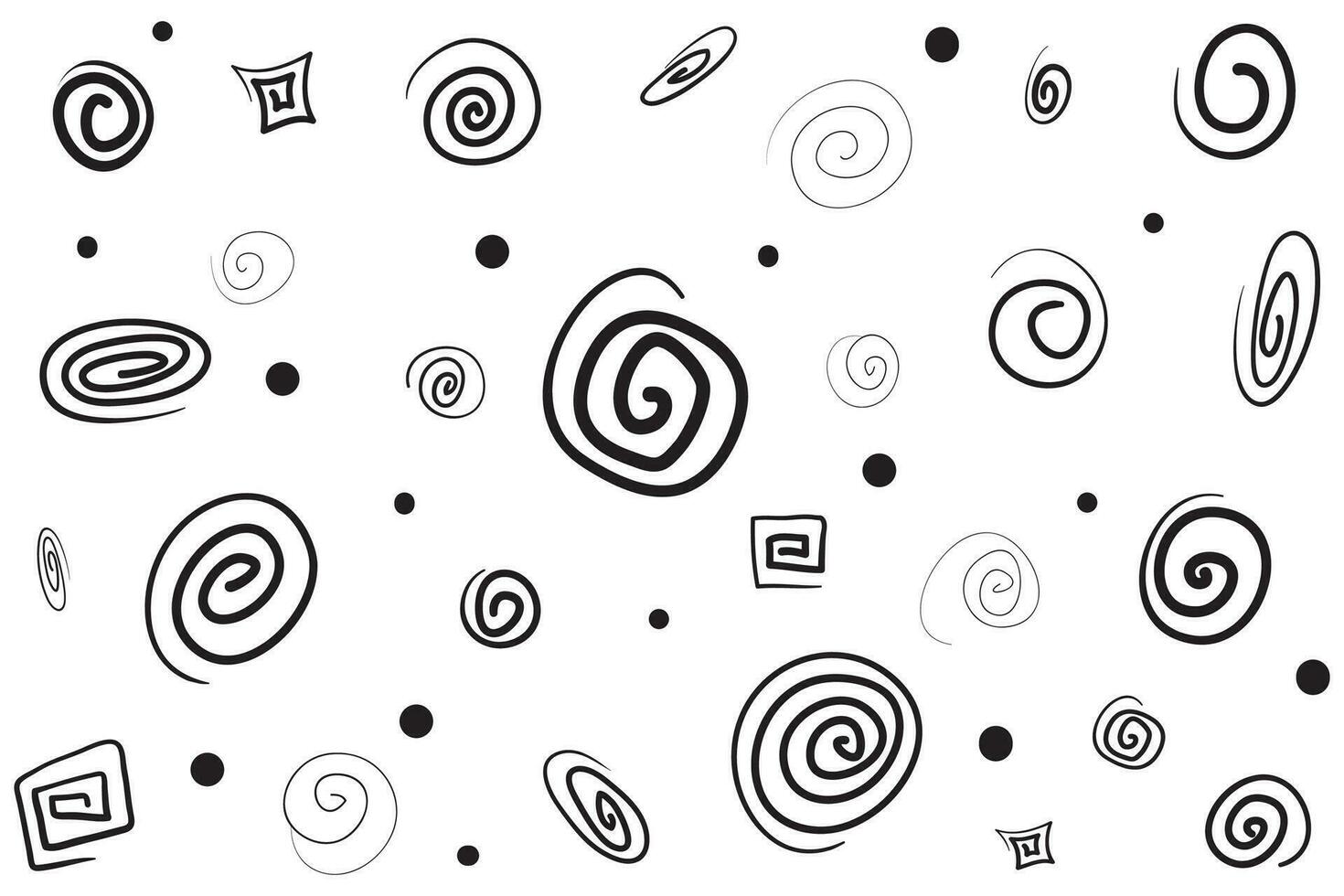 handritad doodle spiral illustration vektor